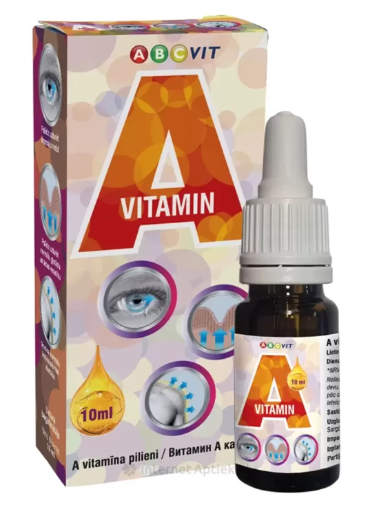 ABCvit A VITAMIN pilieni ar pipeti, 10 ml