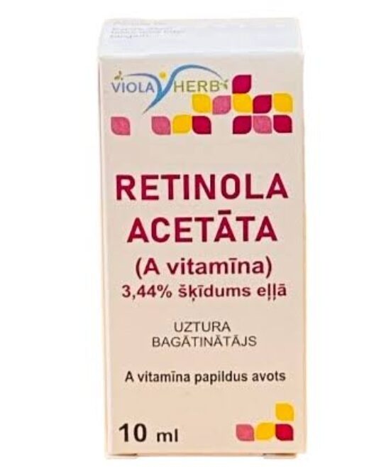 Retinilacetāta (A vitamīna) eļļā 10ml