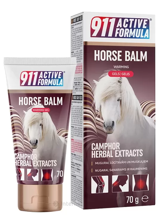 911 active formula Horse Balm warming гель, 70 г