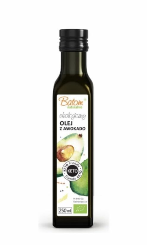 Bio avokado eļļa, auksti spiesta, pārtikas eļļa