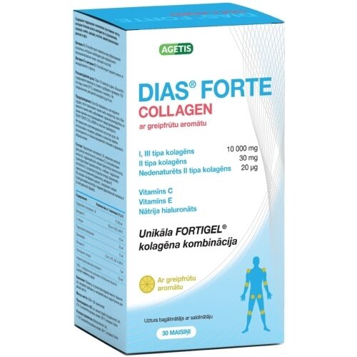 Agetis Dias® Forte Collagen ar greipfrūtu garšu, 30*10 g