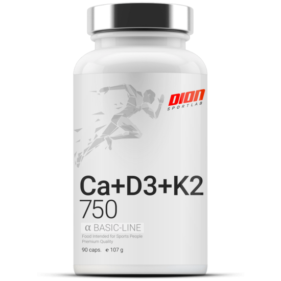 Ca-D3-K2 750 D3 un K2 vitamīns + Kalcijs 90 kap.