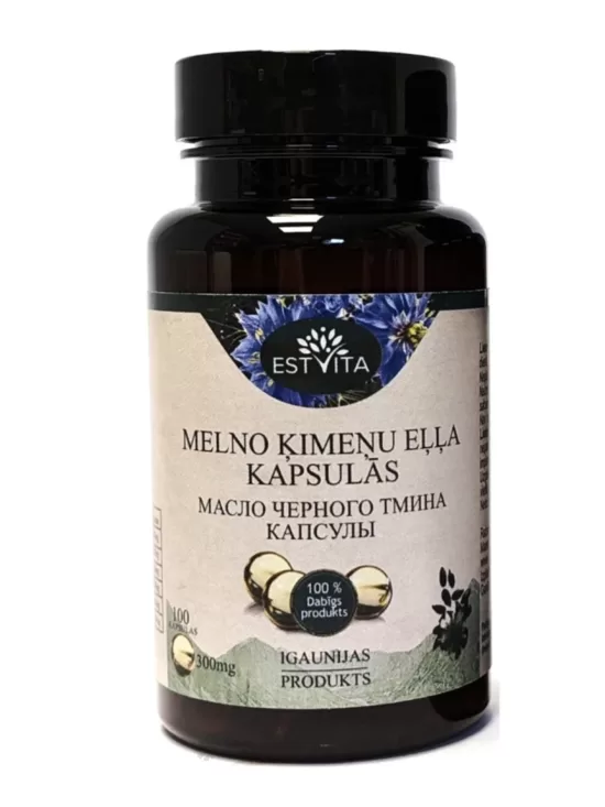 Melno ķimeņu eļļa, 100 kapsulas