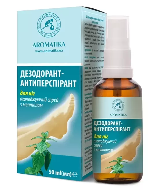 Dezodorants Antiperspirants kājām ar Mentolu 50 ml