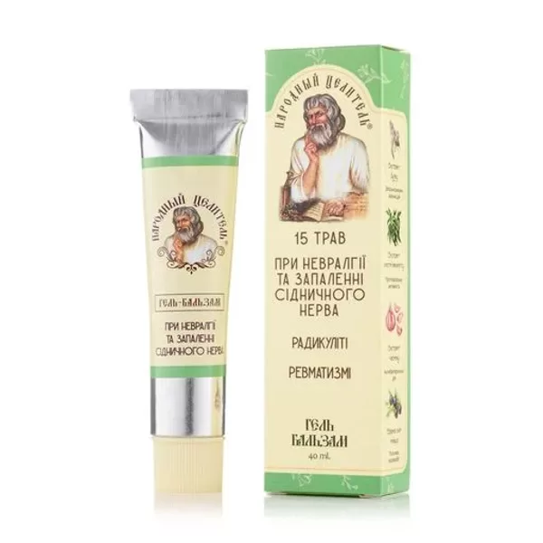 Gēls-balzams Tautas dziednieks neiralģijai un sēžas nerva iekaisumam, 40 ml