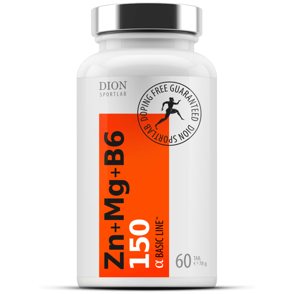 Zn-Mg-B6 150 Cinks + Magnijs + B6 vitamīns