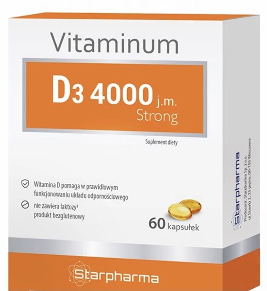 Vitaminum D3 4000IU Strong, 60 kapsulas
