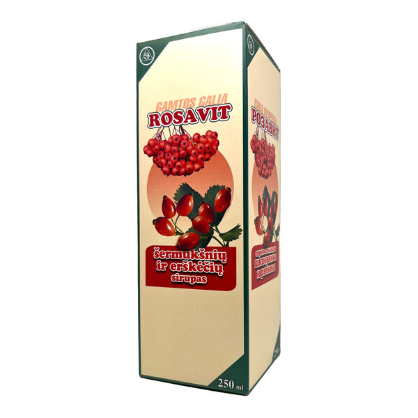 Rosavit mežrozīšu un pīlādžu sīrups, 250 ml