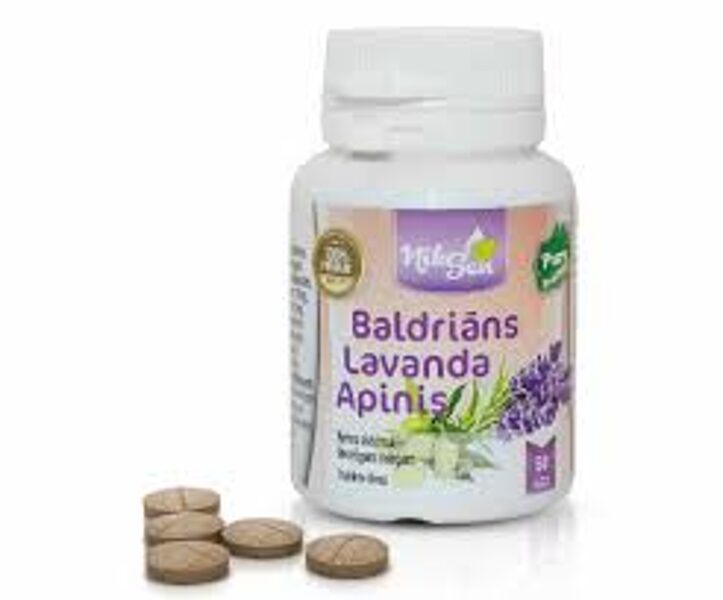 BALDRIĀNS LAVANDA APINIS tabletes, 50 gab.