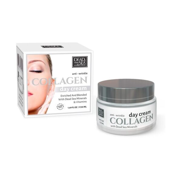 DEAD SEA COLLECTION Collagen Pretgrumbu dienas sejas krēms ar kolagēnu un Nāves jūras minerāliem, 50 ml