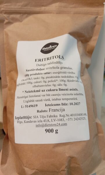 Eritritols, 900 gr cukura aizvietotājs 