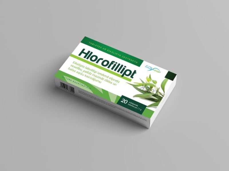 Hlorofilipt tabletes ar eikalipta ekstraktu