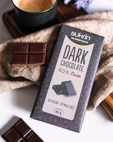 Sukrin Dark Chocolate 85g Bars 65% Cocoa Sugar Free