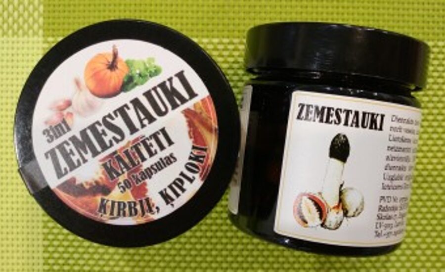 Zemestauku pulveris 50 kapsulas ar ķiploku un ķirbi